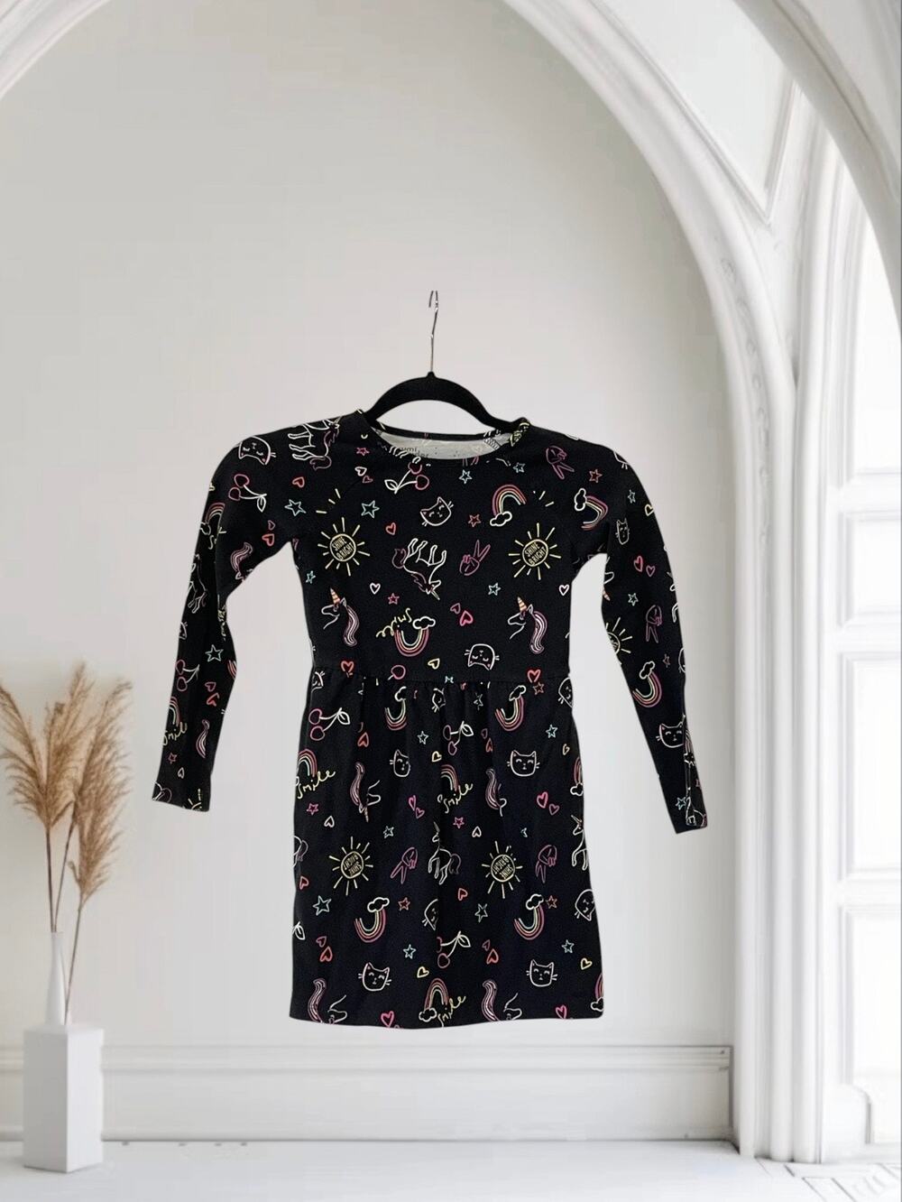 Girl’s Rumi + Ryder Black Long Sleeves Dress Small 6-7